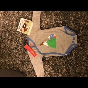 Zutano Billie goat kimono onesie